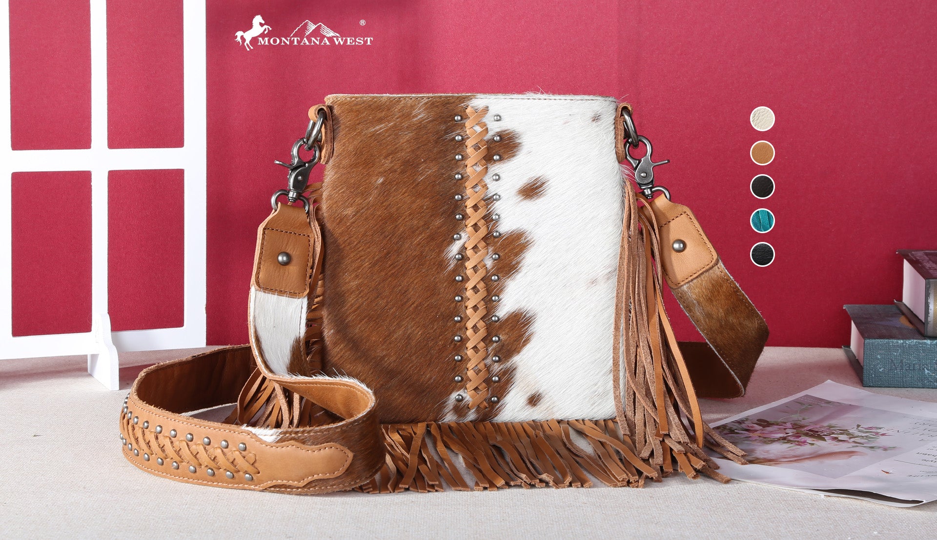 Western Leather Crossbody Bag With Leather Fringe, Aztec Cowhide Bag Purse  Tote Country Western Southern Cowhide Western Gift Hobo Bag - Etsy