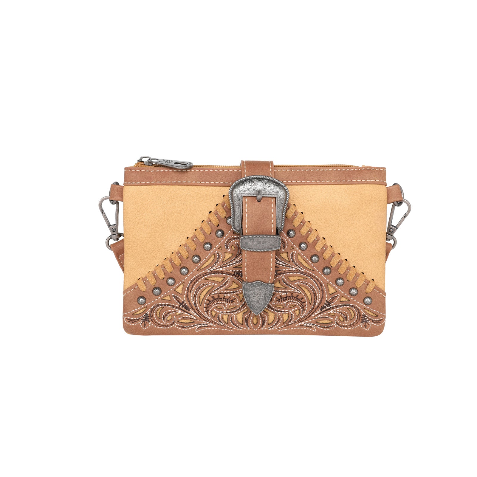 Out West Toiletry 26 Braided Leather Trim Crossbody/Clutch – Out