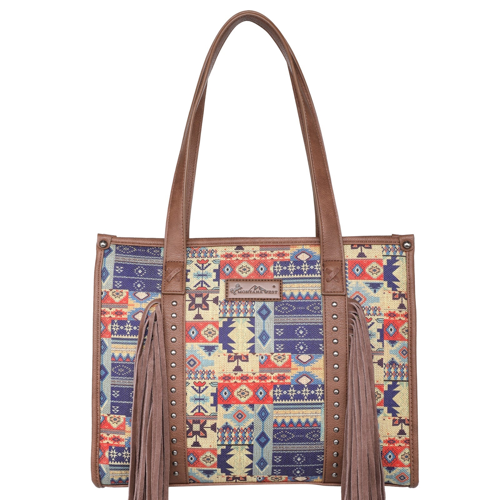 Out West Sac Shopping Tote Braided Leather Fringe – Out West