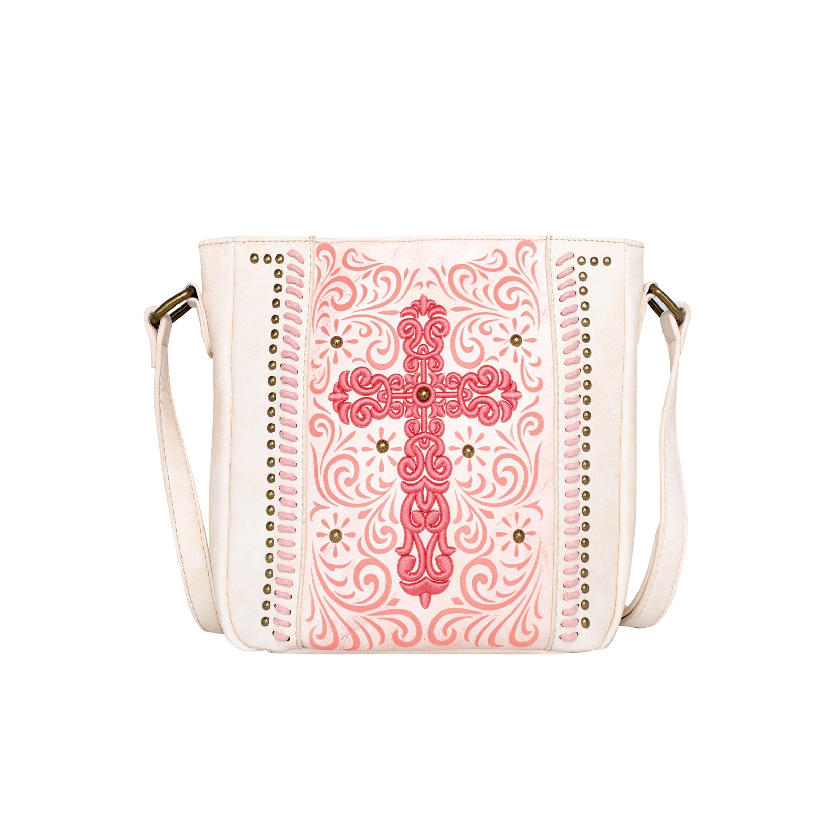 Montana West Whipstitch Collection Conceal Carry Crossbody Bag With  Criss-Cross Detail