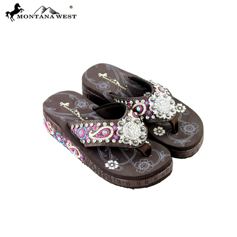 montana west bling flip flops