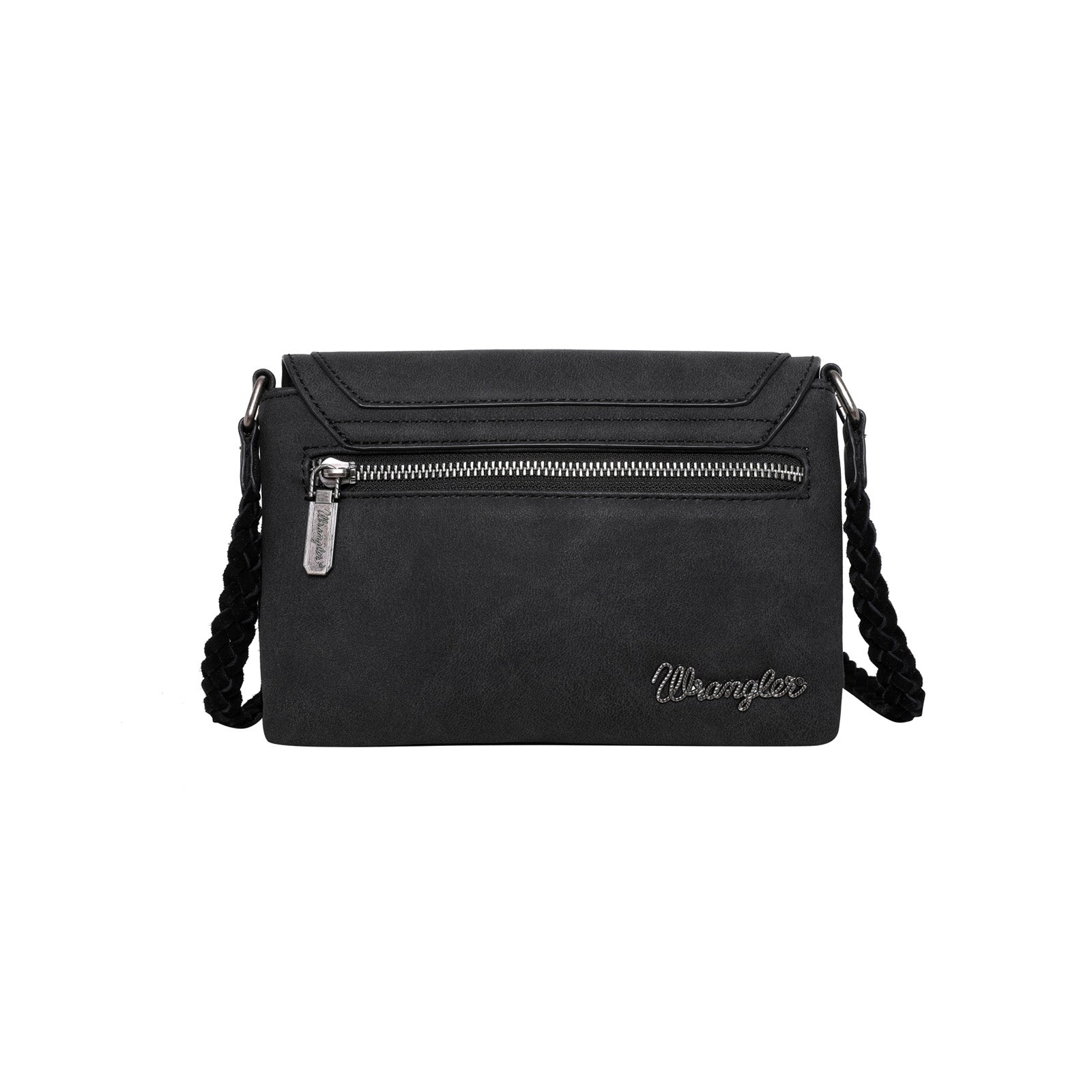 WGB04-001 Wrangler Genuine Leather Fringe Crossbody Bag (Wrangler By M ...
