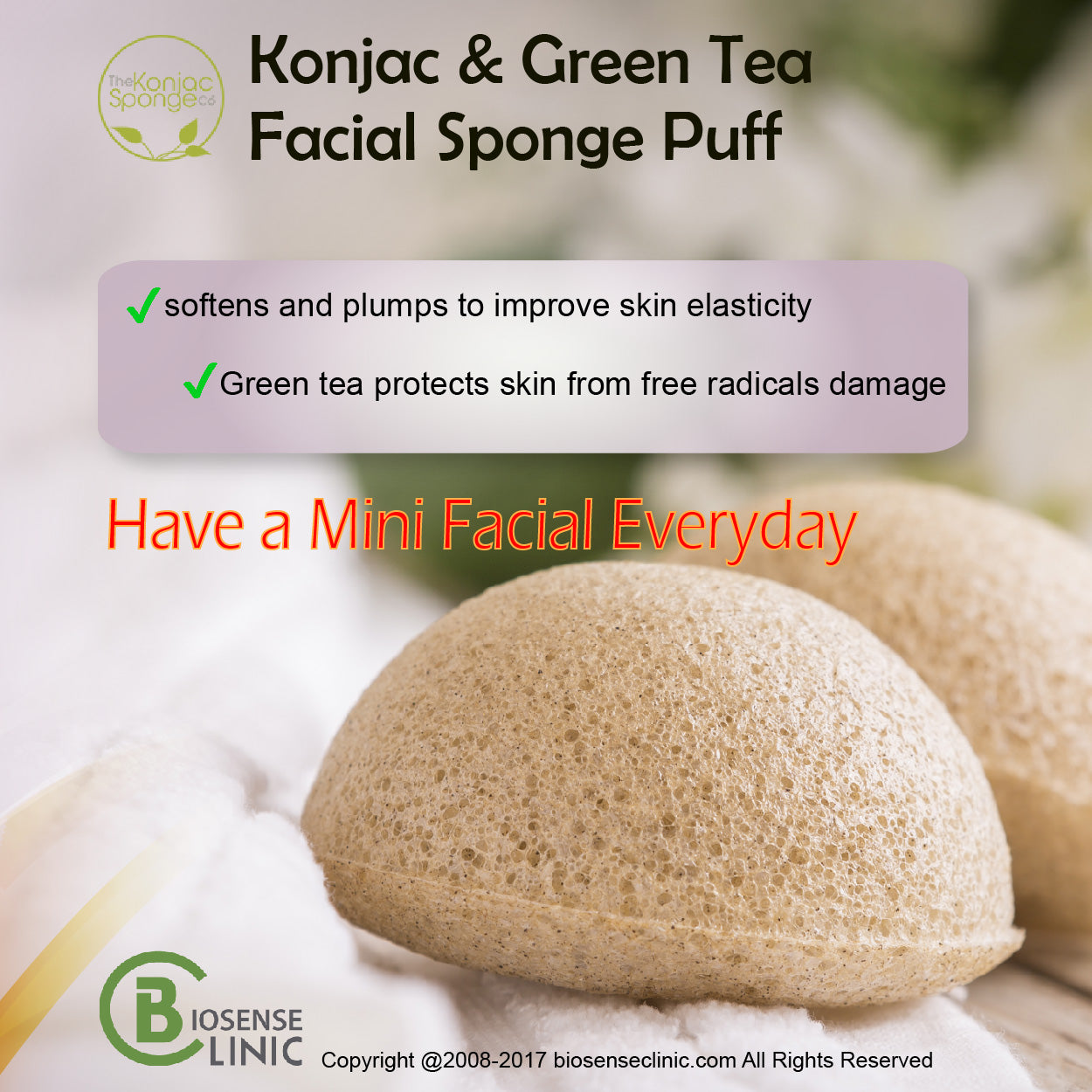 Konjac Green Tea Sponge Puff Sponge mobile banner