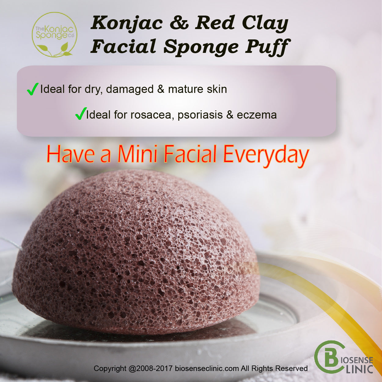 Konjac & Red Clay Facial Sponge Puff mobile banner