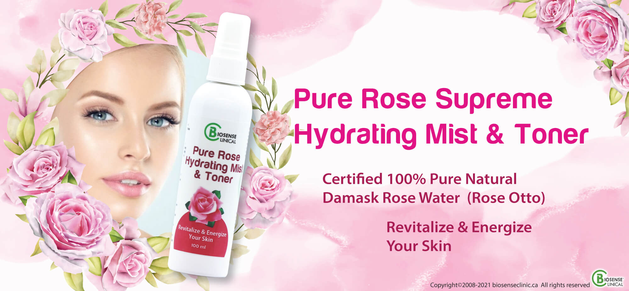 BiosenseClinical Professional Custom Compound Pure Rose Supreme Hydrating Mist & Toner product banner