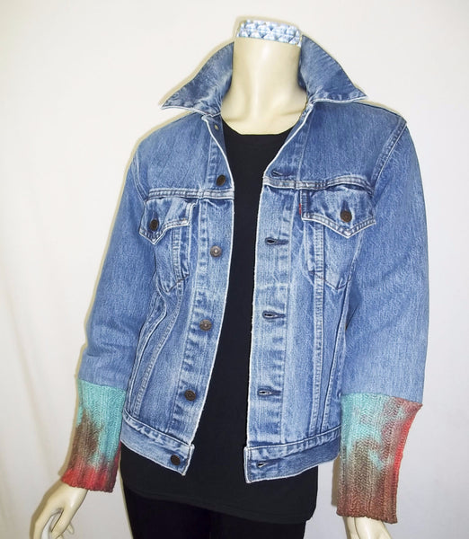 Denim jacket knit cuff - IWANCIW Functional Funware