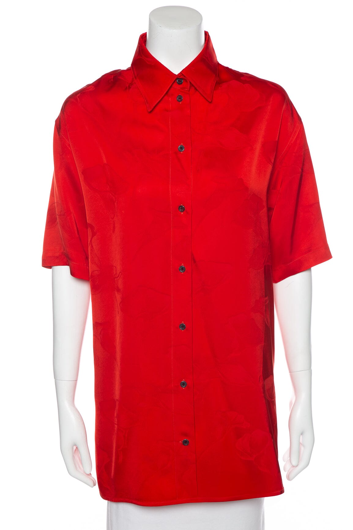 image of Victoria Beckham Red Button Front Blouse SZ 10