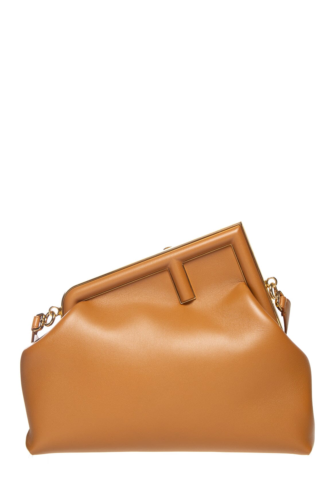 image of Fendi First Brown Leather Shoulder Handbag