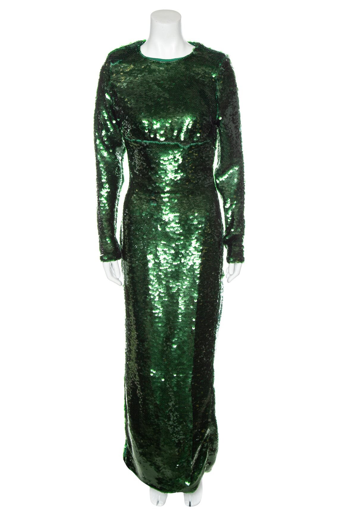 image of House Of CB Green Fully Sequin Long Sleeve Dress SZ S