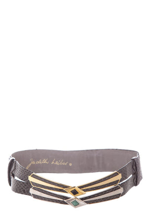 BURBERRY - Plaid Leather Belt - 90cm – Open Vault - Designer Consigners