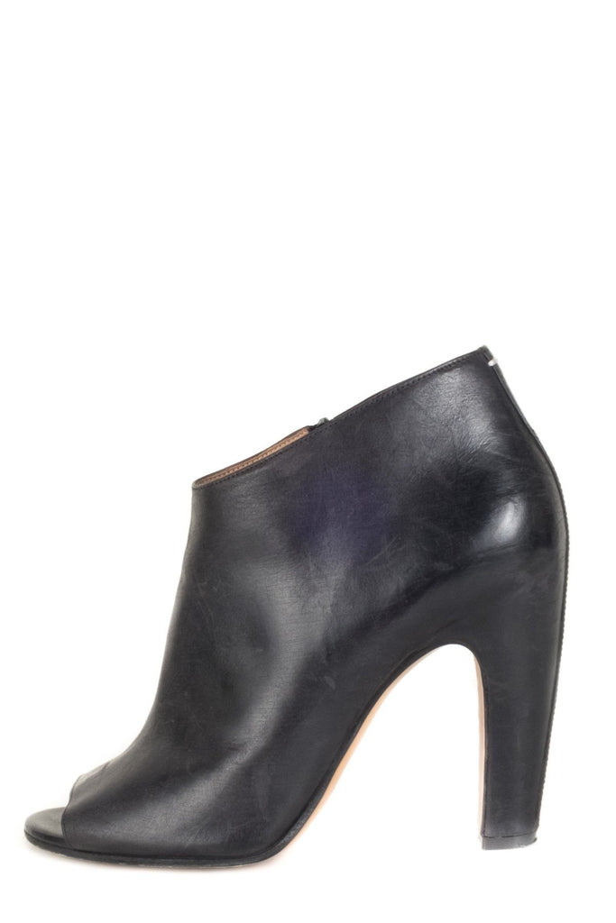 black leather booties sale