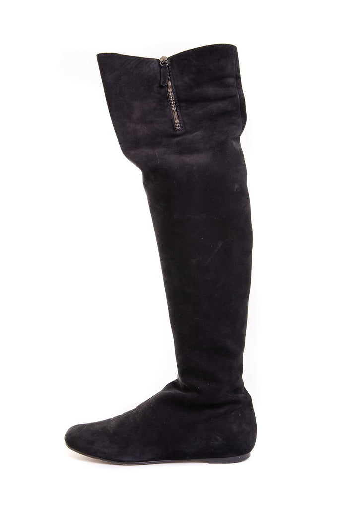 suede round toe boots