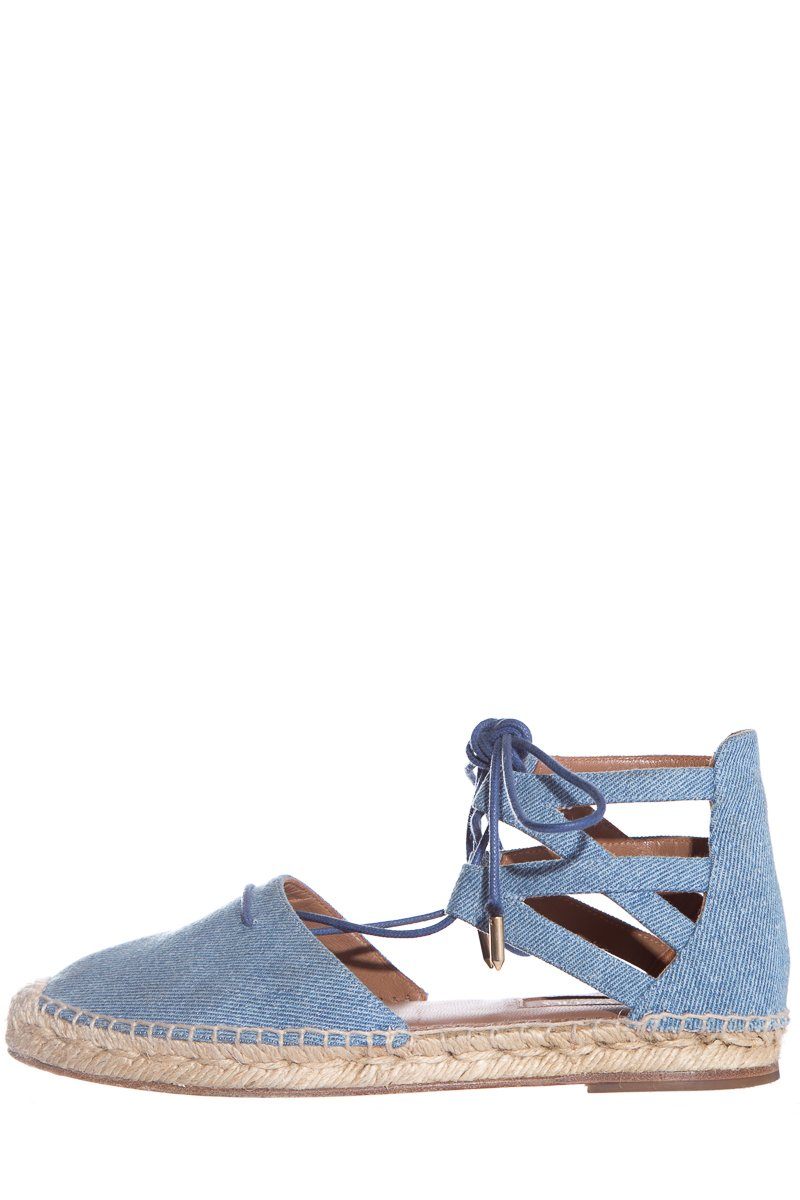 blue denim espadrilles