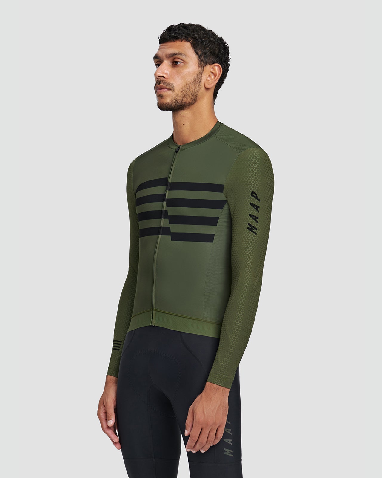 Emblem Pro Hex Ls Jersey Light Olive | MAAP US