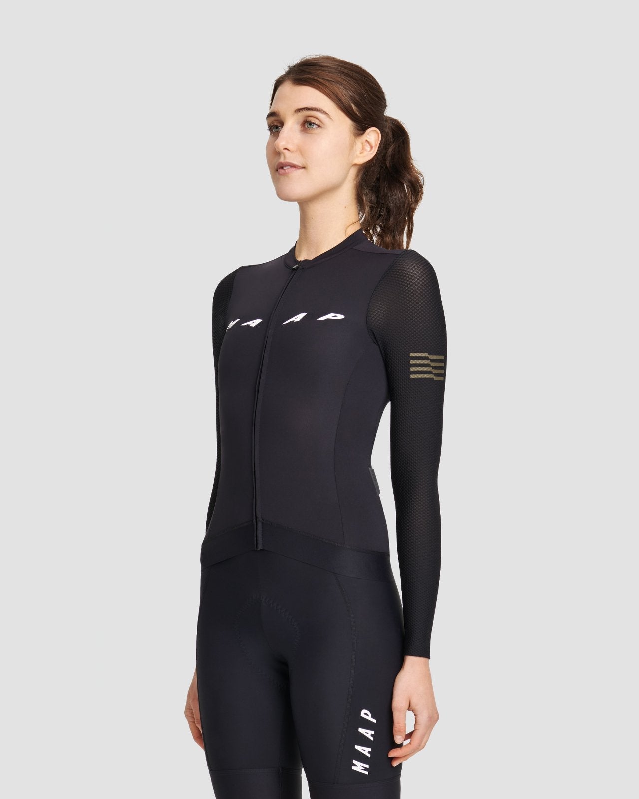 Womens Evade Pro Base Ls Jersey Black | MAAP US