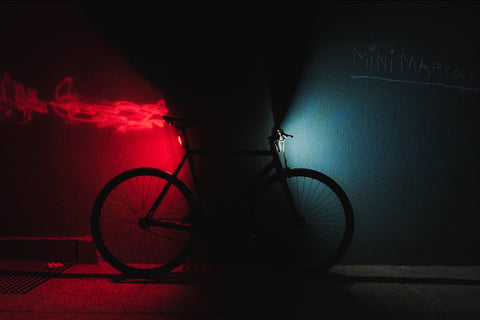 Safety lights on a bike