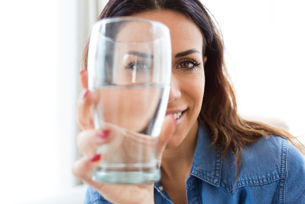 drink water clear skin glass