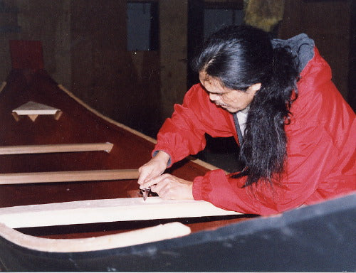 Israel Shotridge Carving a Canoe