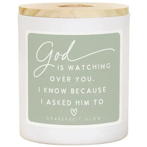 God is Watching Candle - Simply Northwest