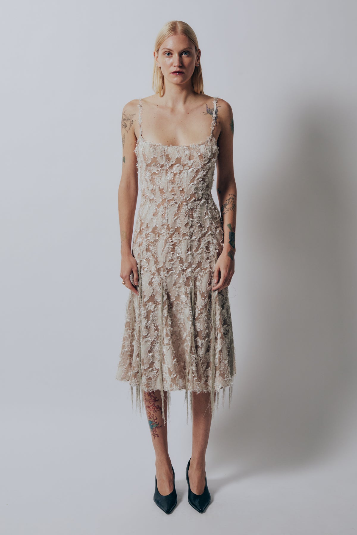 Picture of Fluffy Paisley Fringe Dress