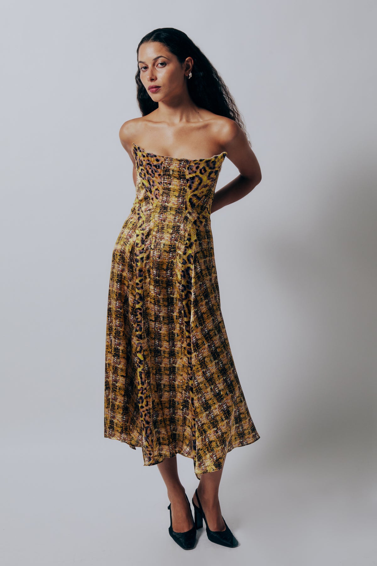 Picture of Multi Print Corset Dress