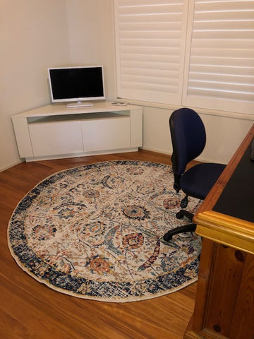 Home office round rug