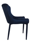 Plato Navy Blue Velvet Dining Chairs - Set of 2