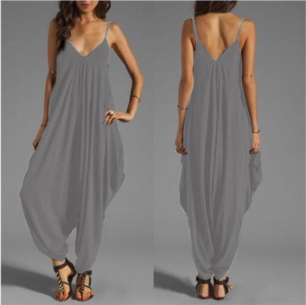 10 Colors Spagetti-neck Loose Long Jumpsuits – oshoplive