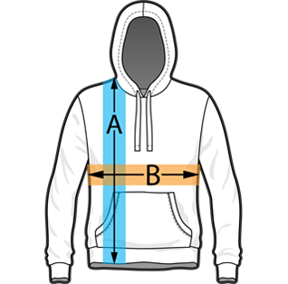 Pullover Hoodie Sizing Chart