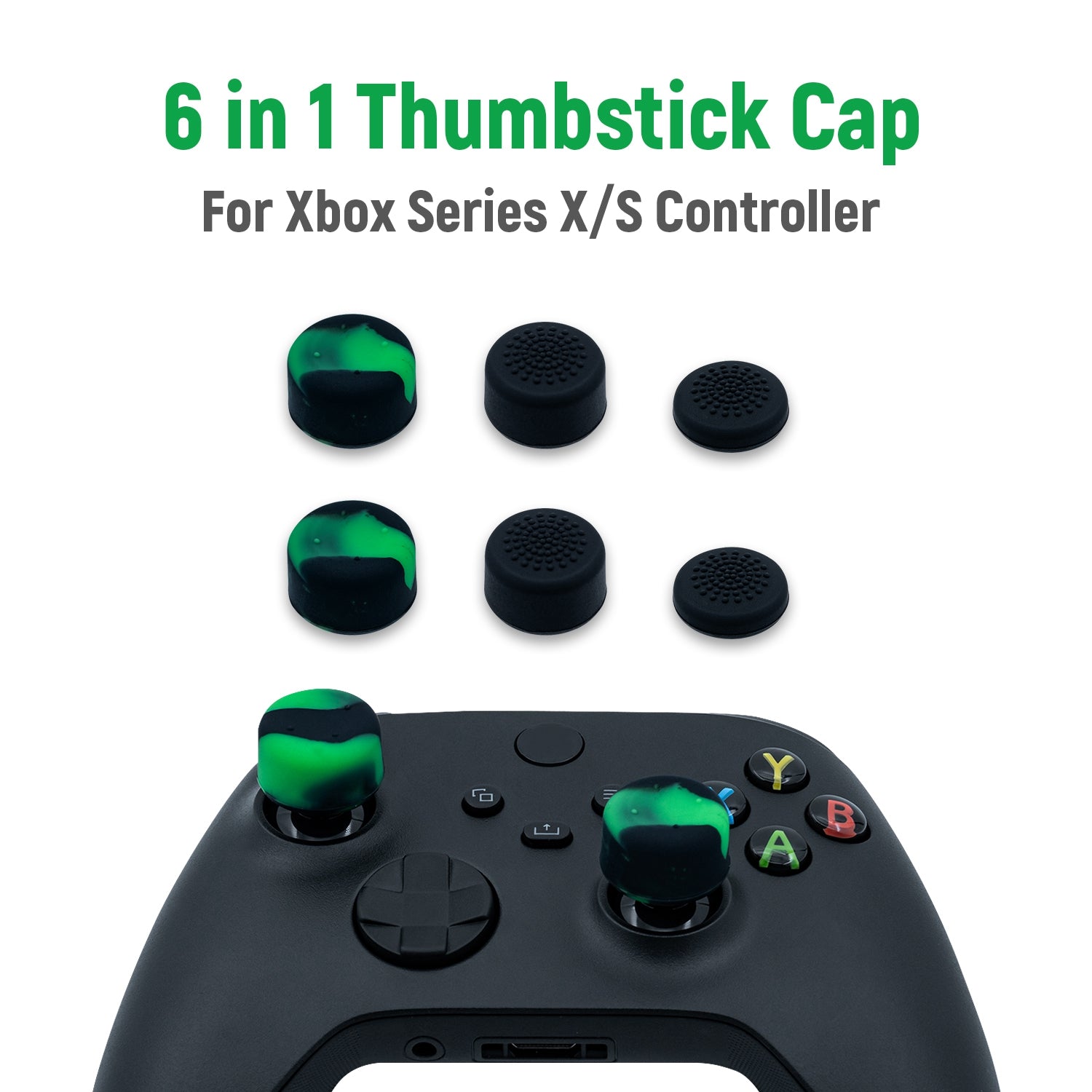 6 In 1 For Xbox Series X/Series S Controller Thumb Grips for Thumbstic