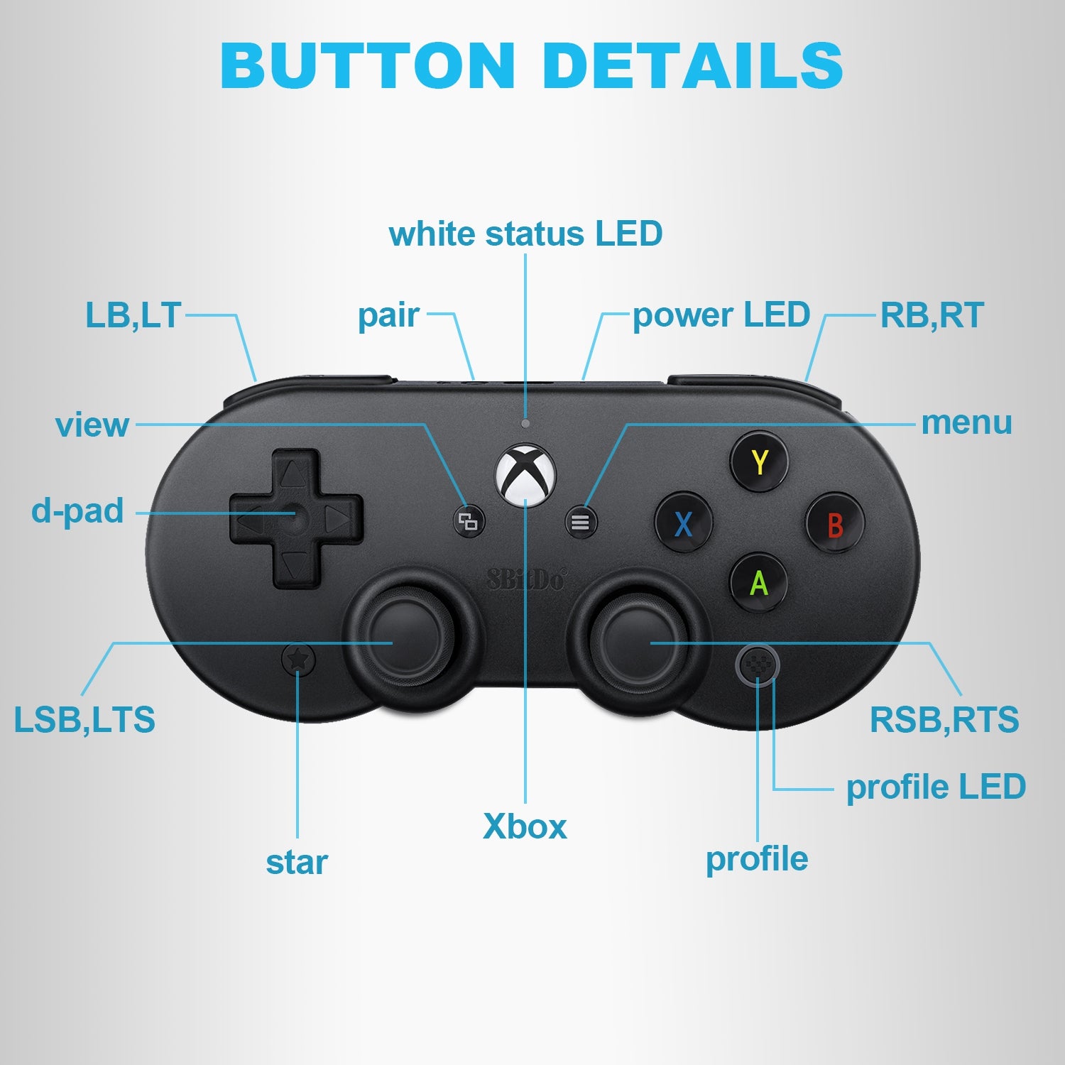 8bitdo Sn30 Pro Bluetooth Controller For Android With Mobile Clip 80d