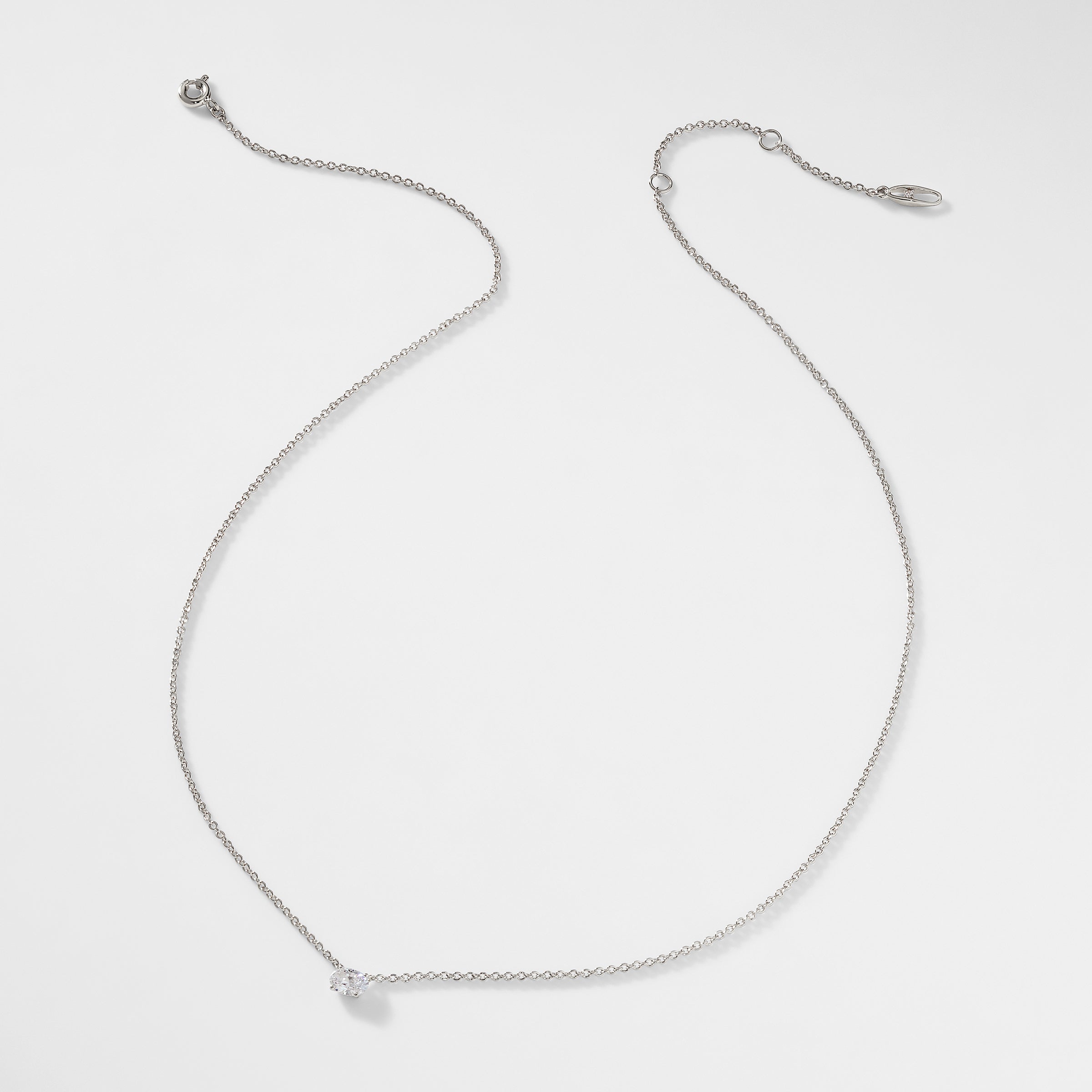 MODERN LOVE OVAL CZ NECKLACE - NADRI product image