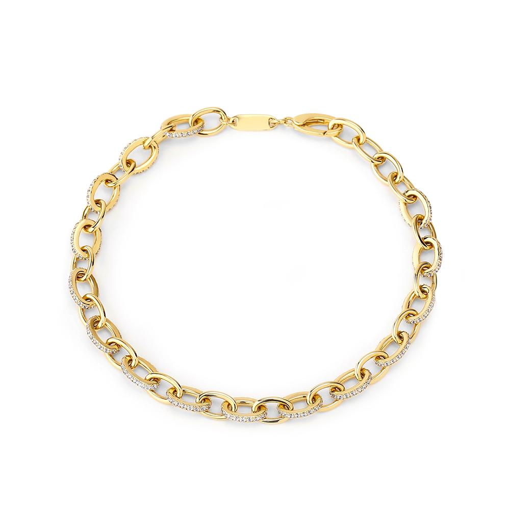 ECLIPSE - DIAMOND PAVE CHAIN LINKED BRACELET