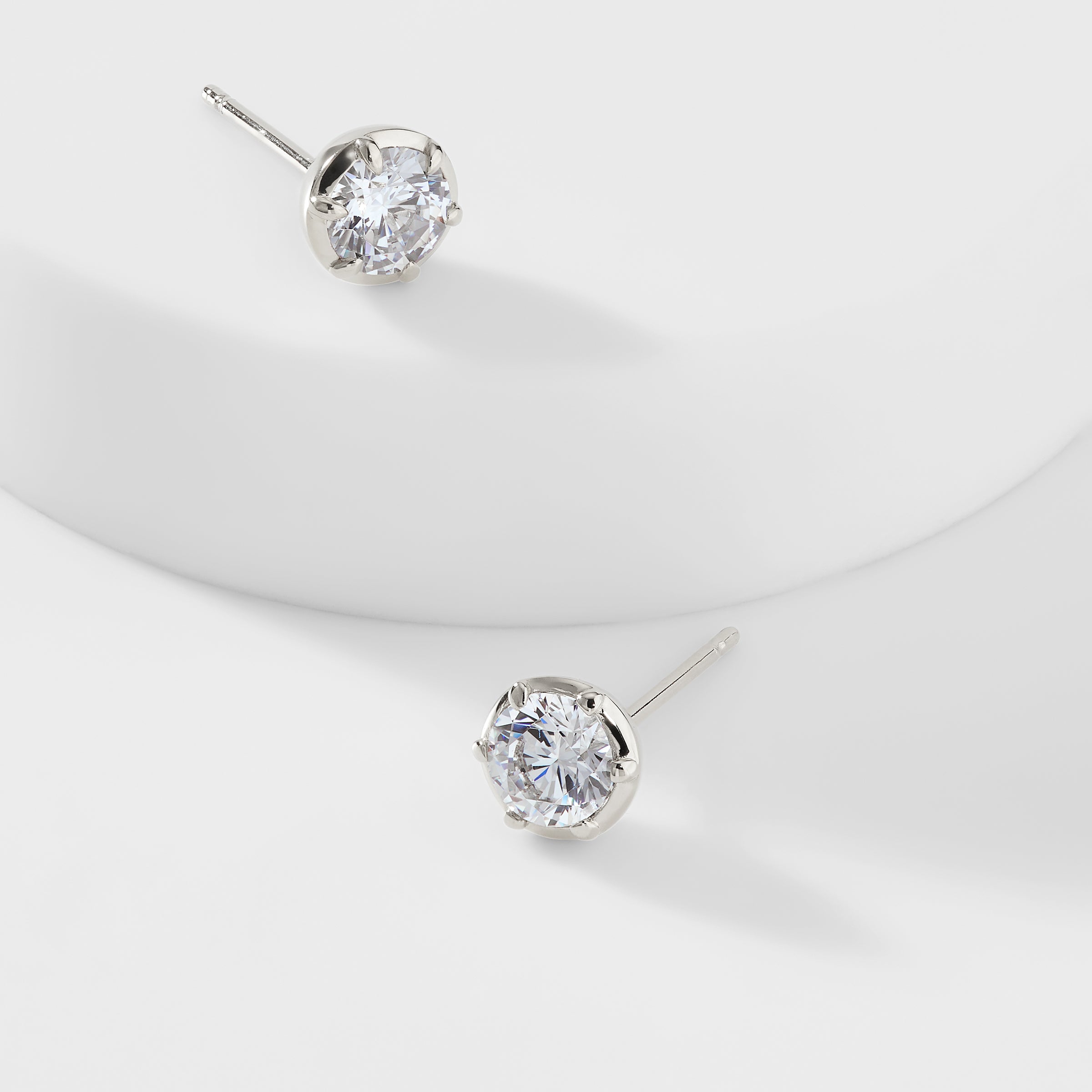 MUSE CZ LENTIL STUD EARRINGS