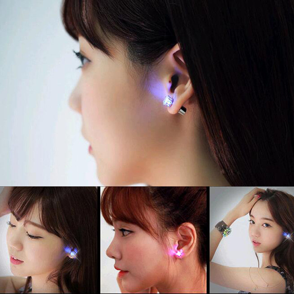 led crystal earrings