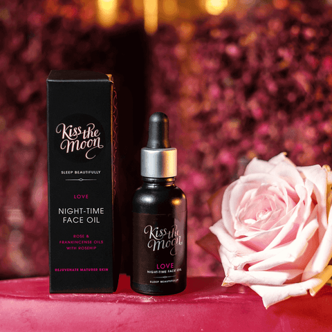 love night time face oil blend to rejuvenate mature skin