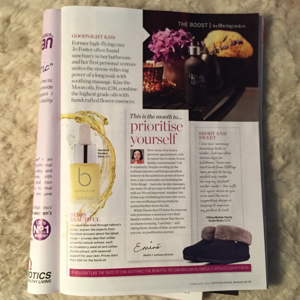 Psychologies Feb 2016 featuring Kiss the Moon