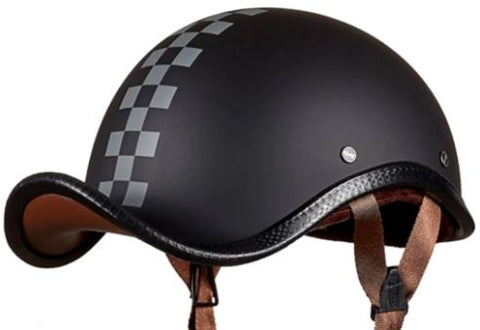 Brown and black baseball biker helmet