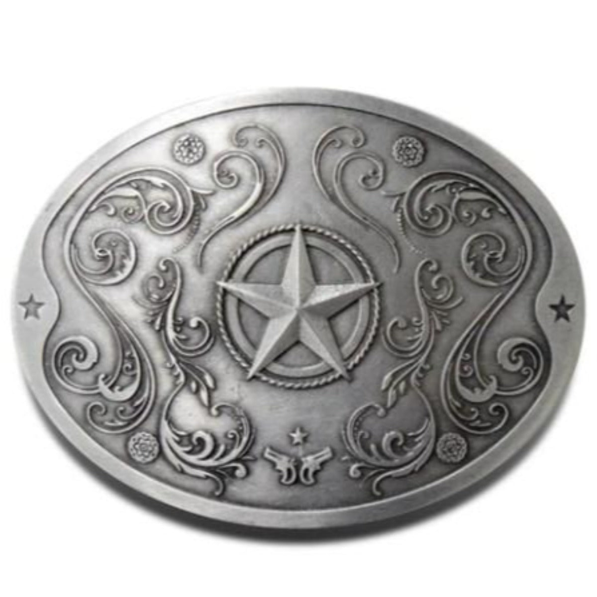 Star Belt Buckle Cup Holder, Antique Silver | American Legend Rider