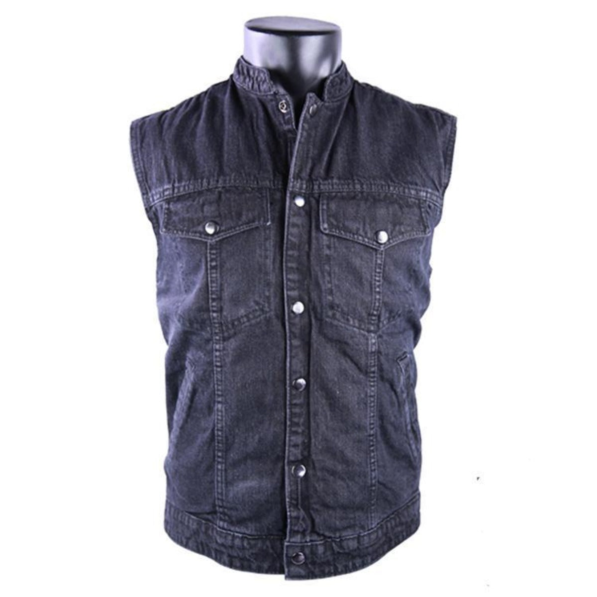 Vance Leather Men's Denim Patch Holder Vest