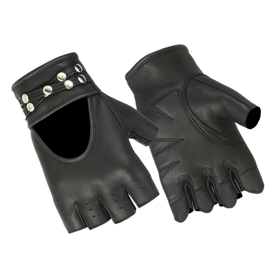 fingerless womens leather gloves