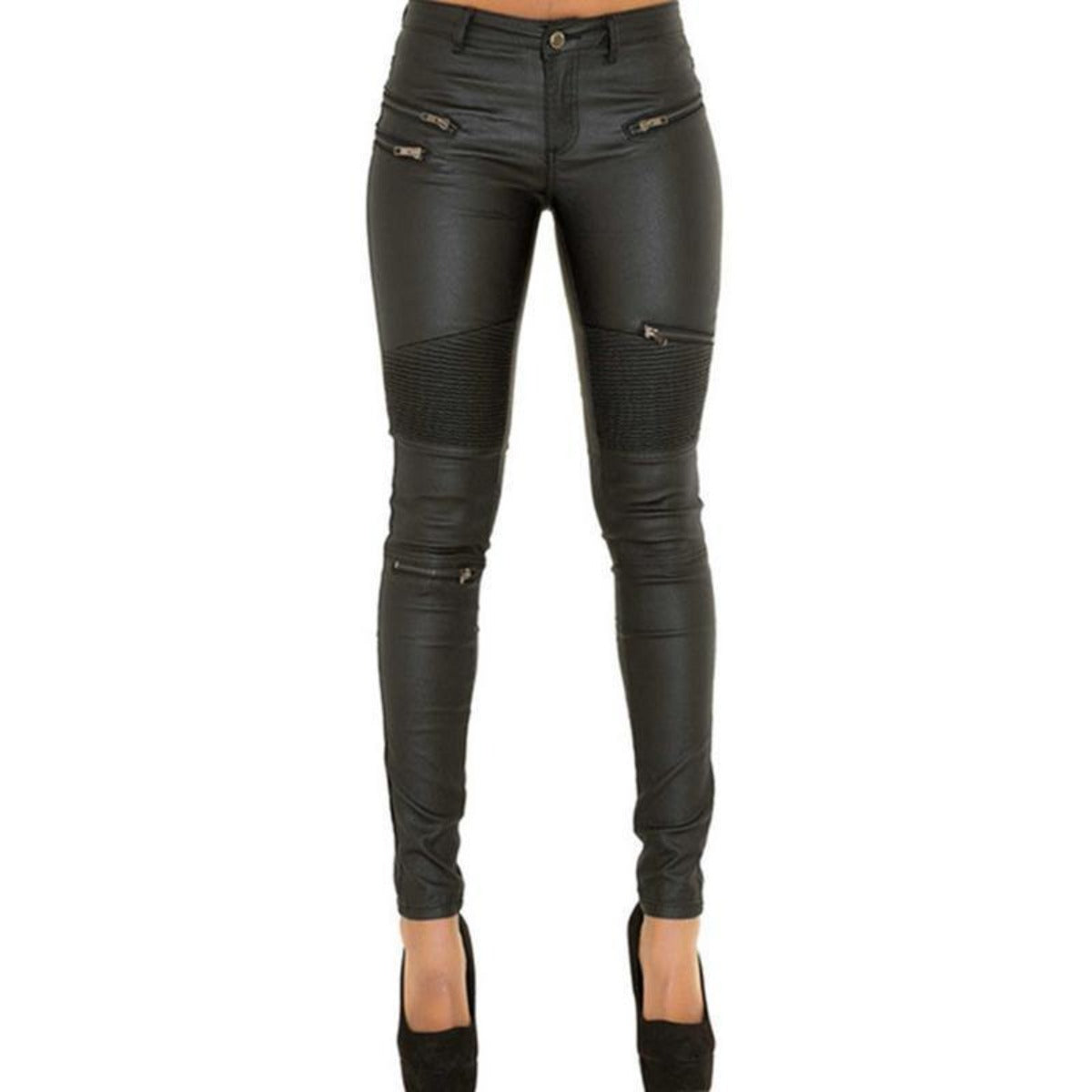 leather jeans women