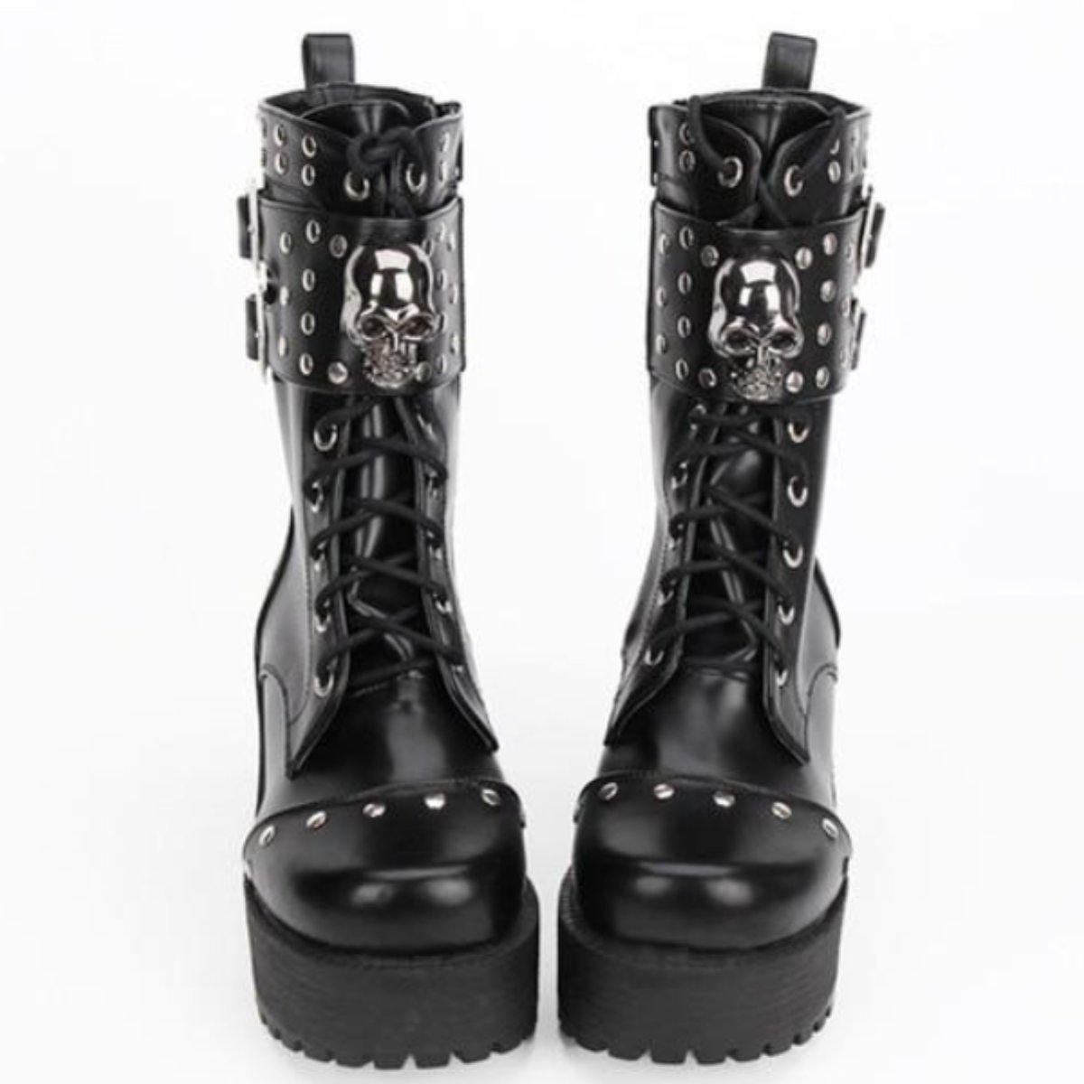 womens heeled motorcycle boots