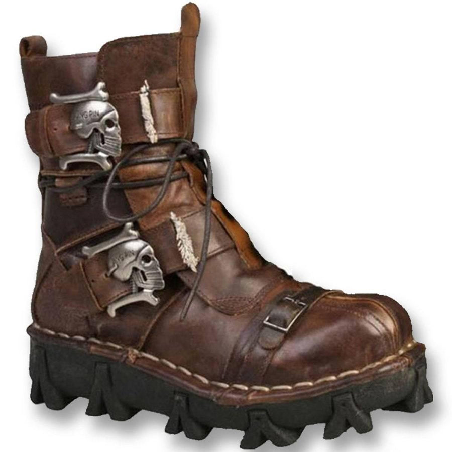 Men's Skull Motorcycle Boots Collection 