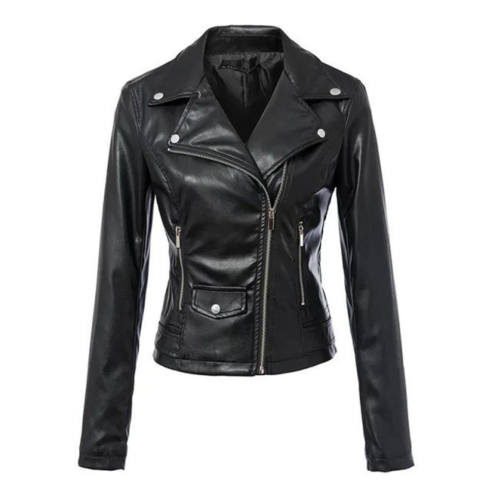 Women Classic Leather Jacket - American Legend Rider