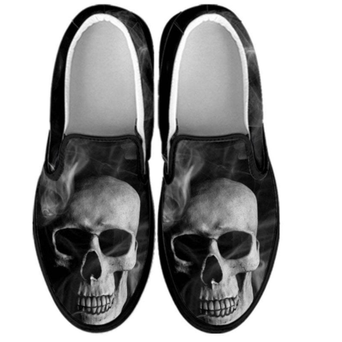 skull slip on shoes