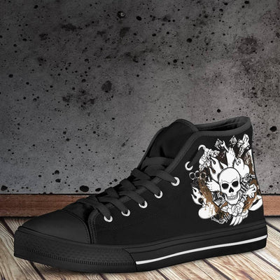 Skull High Top Shoes - American Legend Rider