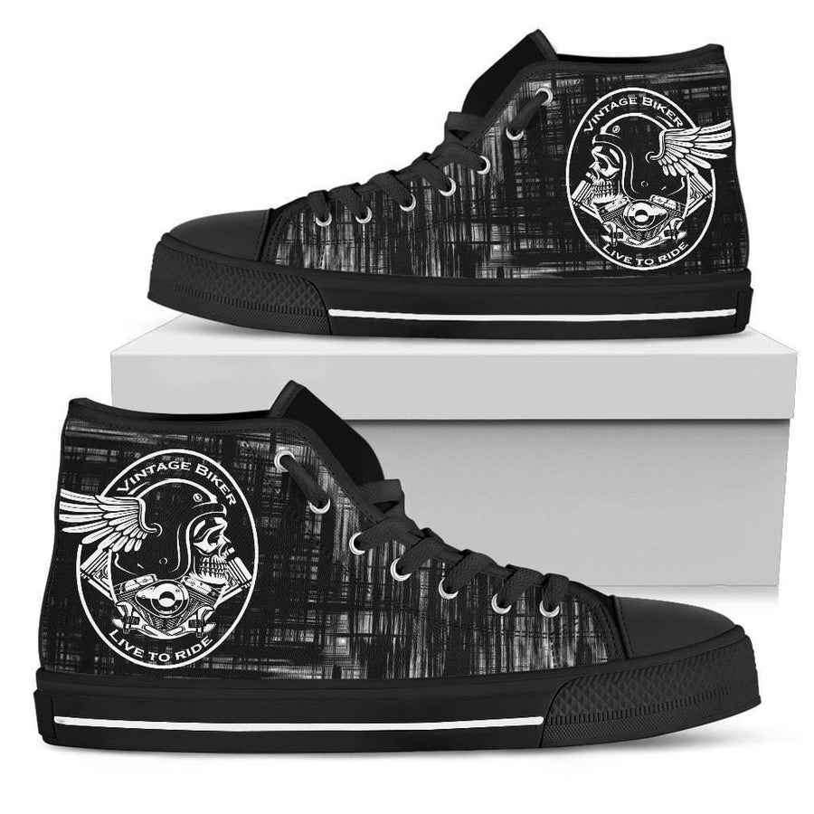 black motorcycle shoes