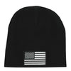 Hot Leathers Black And White American Flag Knit Hat