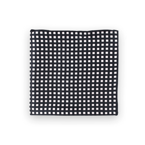 white and black pocket square